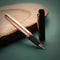 Carlton London Rose Gold Plated Metal Pen With Gloss Black Cap