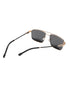 Men Premium Polarised UV Protected Blue Lens Gold and Black Toned Rectangle Sunglasses