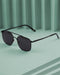 Men Premium Polarised UV Protected Black Lens Black Toned Rectangle Sunglasses