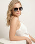 Unisex Premium Polarised UV Protected Blue Lens Gunmetal Toned Aviator Sunglasses