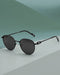 Unisex Premium Polarised UV Protected Black Lens Black Toned Oval Sunglasses