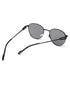 Unisex Premium Polarised UV Protected Black Lens Black Toned Oval Sunglasses