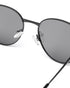 Unisex Premium Polarised UV Protected Black Lens Black Toned Oval Sunglasses