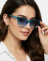 Pink Toned with UV Protected Lens Rectangle Sunglasses for women