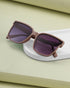 Women UV Protected Blue Lens Brown Toned Oversized Sunglasses