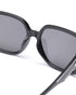 Women UV Protected Black Lens Black and Silver Toned Oversized Sunglasses