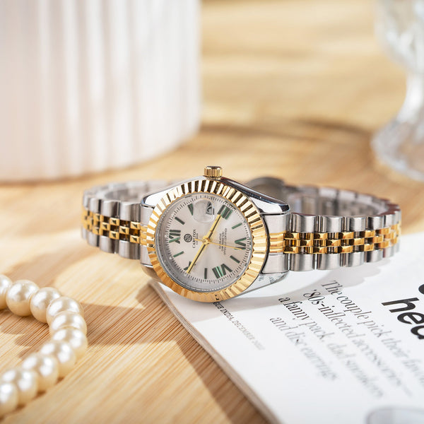 Harper: Mini White Stainless Steel Women Analog Watch CLRLW-004