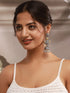 Silver Oxidised Dual Toned Dangler Fusion Lightweight Jhumka Earrings