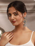 Silver Oxidised Dual Toned Dangler Fusion Lightweight Jhumka Earrings