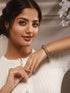 Silver Dual Toned Oxidised Filigree Minimal Stacks Bangle Kada Bracelet