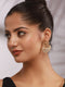 Gold Plated Perarls Beaded Shri krishna Designer large Studds earring