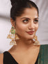 Gold Toned Kundan Studded Lightweight Designer Bridal Jhumka Earrings