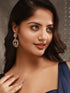 Gold Toned AD Zircon Studded Pearl Beaded Designer Chandbali earrings