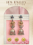 Oxidised Silver Toned Pearl Beaded Floral Elephant Design Contemporary Dangler Jhumka Earrings
