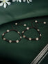 Set of 2 Silver Oxidised Stone Studded Flower Design Minimal Dailywear Anklet Payal