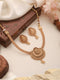 Gold Polish Flexible Brass Chain Minimal Temple Lakshmiji Jewellery Set