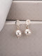 925 Sterling Silver Spherical Ball Drop Minimal Dangler Earrings