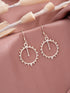 925 Sterling Silver Tribal Round Boho Minimal Drop Earrings
