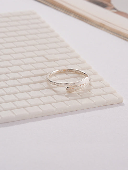 925 Sterling Silver Quirky Minimal Statement Band Finger Ring