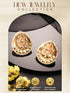Gold Plated Kundan Studded Designer Pearl Beaded Designer Studds Earrings