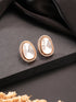 Gold Plated Real Kundan Moissanite Studded Minimal Western Studs Earrings