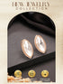 Gold Plated Uncut Polki Mossanite Minimal Studds Earrings