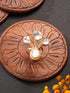 Antique Gold Plated Kundan Studded Intricate Solitaire Finger Rings