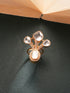 Antique Gold Plated Kundan Studded Intricate Solitaire Finger Rings