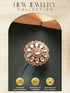 Gold Plated Kundan Mossanite Studded Floral Bridal Handcrafted Adjustable Finger Rings