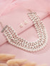 White Pearl Beaded Multi Layered Trendy Choker Necklace Jewellery Set