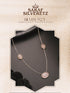 925 Sterling Silver Rose Quartz Gemstone Studded Minimal Boho Necklace & Chain