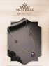 925 Sterling Silver Amethyst Gemstone Studded Minimal Boho Necklace & Chain