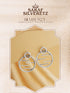 925 Sterling Silver Circular Quirky Statement Drop Minimal Earrings