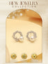 Silver Plated AD & Pearl Studded Floral Minimal Contemporary Studds earrings