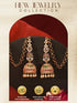 Gold Plated Zircon AD Studded Floral Bridal Matil Earchain Earrings