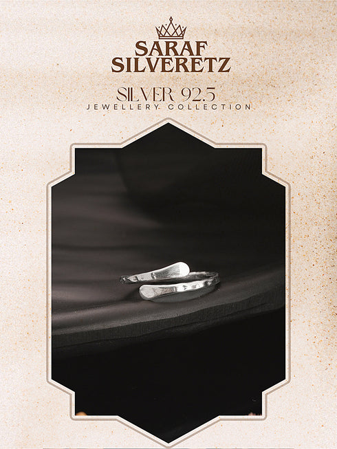 925 Sterling Silver Quirky Minimal Statement Band Finger Ring