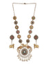 Oxidised Dual Toned Statement Peacock & Bull Motif Tribal Haram Pendant Style Jewellery Set