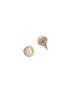 White Rhodium AD & Pearl Studded Classic Minimal Solitaire Studds Earrings