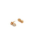 Gold Toned AD Studded Black Beads Studded Designer Solitaire Type Mangalsutra Jewellery Set