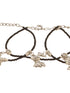 Combo of 3 Black Beads Minimal Thread Bird Elephant leaf Motif Anklet Payal