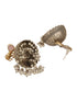 Oxidised Silver Plated Fusion Contemporary Elephant Motif Statement Hasli With Jhumka Jewellery Set