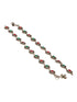 Set of 2 Silver Oxidised Ruby Red & Green Stone Studded Minimal Bridal Dailywear Anklet Payal