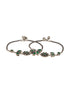 Set of 2 Silver Oxidised Green Stone Studded Trendy Floral Minimal Bridal Dailywear Anklet Payal