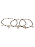 Combo of 3 Black Beads Minimal Thread Bird Elephant leaf Motif Anklet Payal