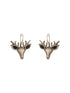 Oxidised Silver Toned Handcrafted Swamp Deer Shaped Studds Earrings