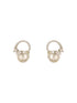 White Rhodium Plated AD Studded Minimal Bow Dailywear Studds Earrings