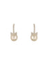 White Rhodium Plated AD & Pearl Studded Bow Pearl Drop Minimal earrings