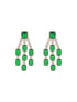 Silver Plated Emerald Green AD Studded Layered Statement Necklace Jewellery Set
