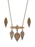 Oxidised Dual Toned Long Haram Leafy Statement Tribal Pendant Jewellery Set