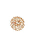 Gold Plated Kundan Mossanite Studded Floral Bridal Handcrafted Adjustable Finger Rings